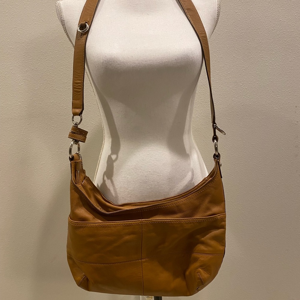 Coach Brown Leather Vintage Hobo Crossbody Bag